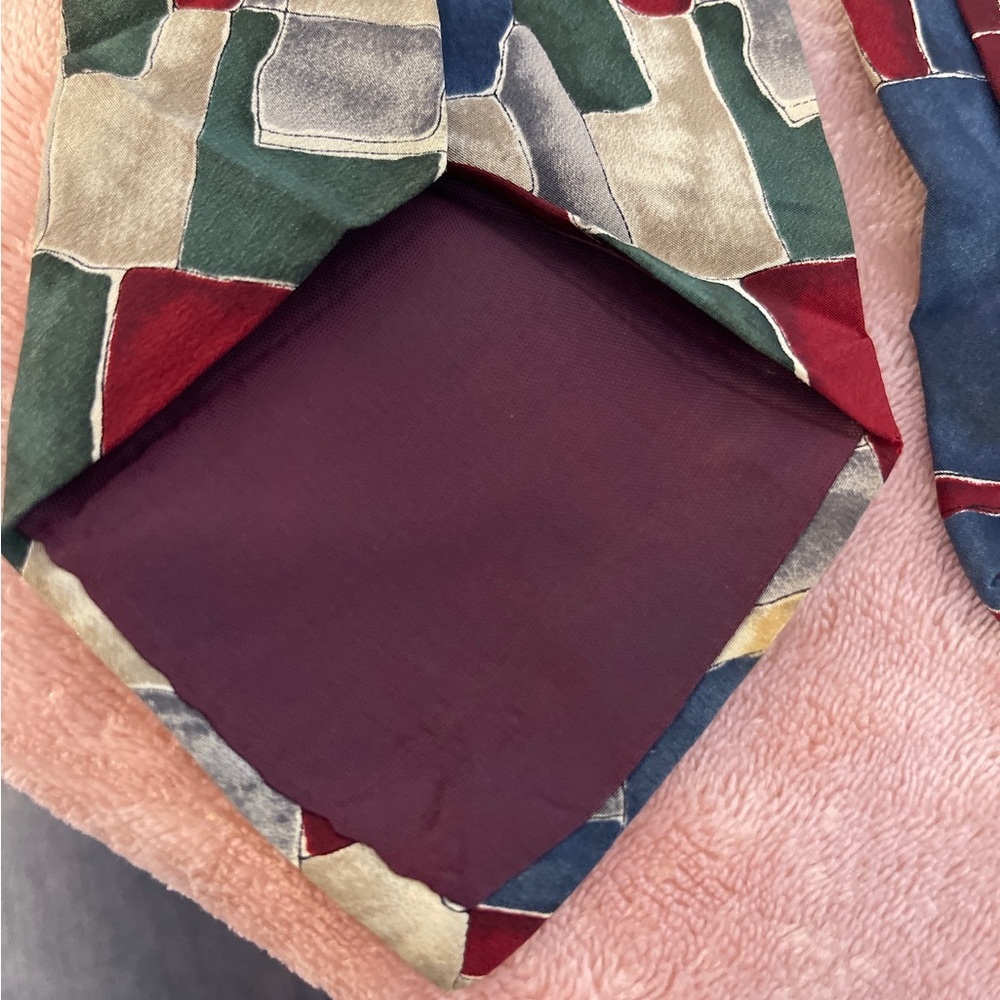 Van Heusen Multicolor Patchwork Tie - image 7